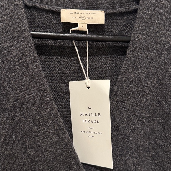 SEZANE JADY CARDIGAN charcoal Grey size S - Picture 6 of 7